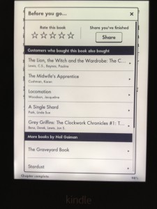 End of Book Kindle Features
