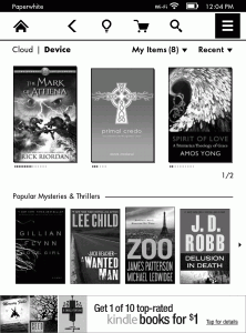 Amazon Paperwhite Home Screen