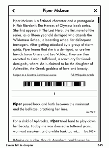 Kindle Character X-Ray Feature
